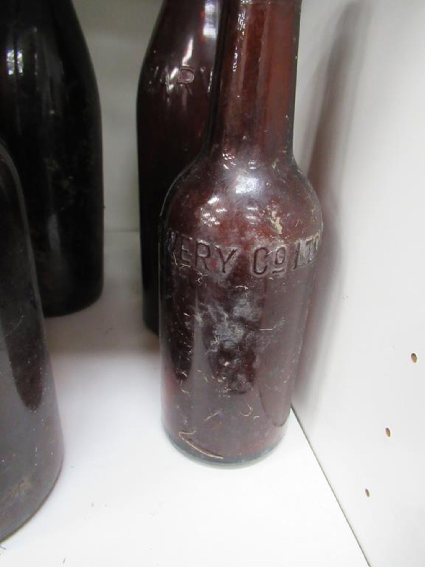 Qty of Green & Brown Coloured Glass Bottles - Image 6 of 6