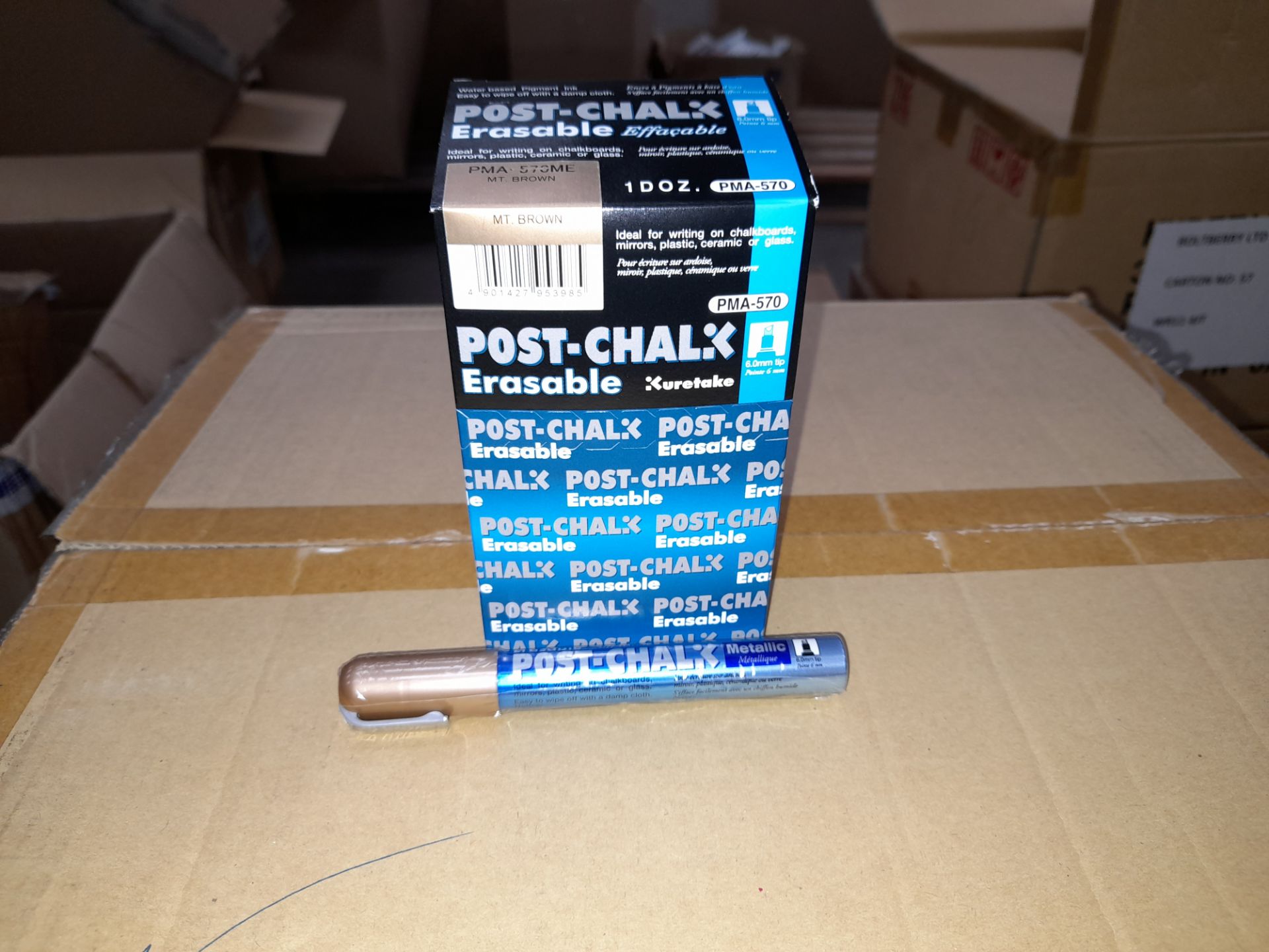 1 x Box of Kuretake Post-chalk Erasable MT Brown P