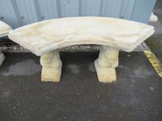 Squirrel and Curve Topped Garden Bench