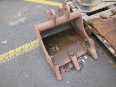 An Excavator Bucket. Width 435mm Pin Width 30mm. Please note there is a £10 + VAT Lift Out Fee on t