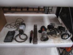 Qty of Assorted Tooling including Black & Decker angle grinder, chisel attachments etc