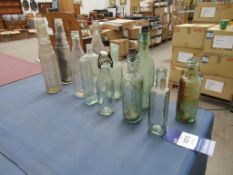 Various Glass Bottles including 2x Esso oil bottles.