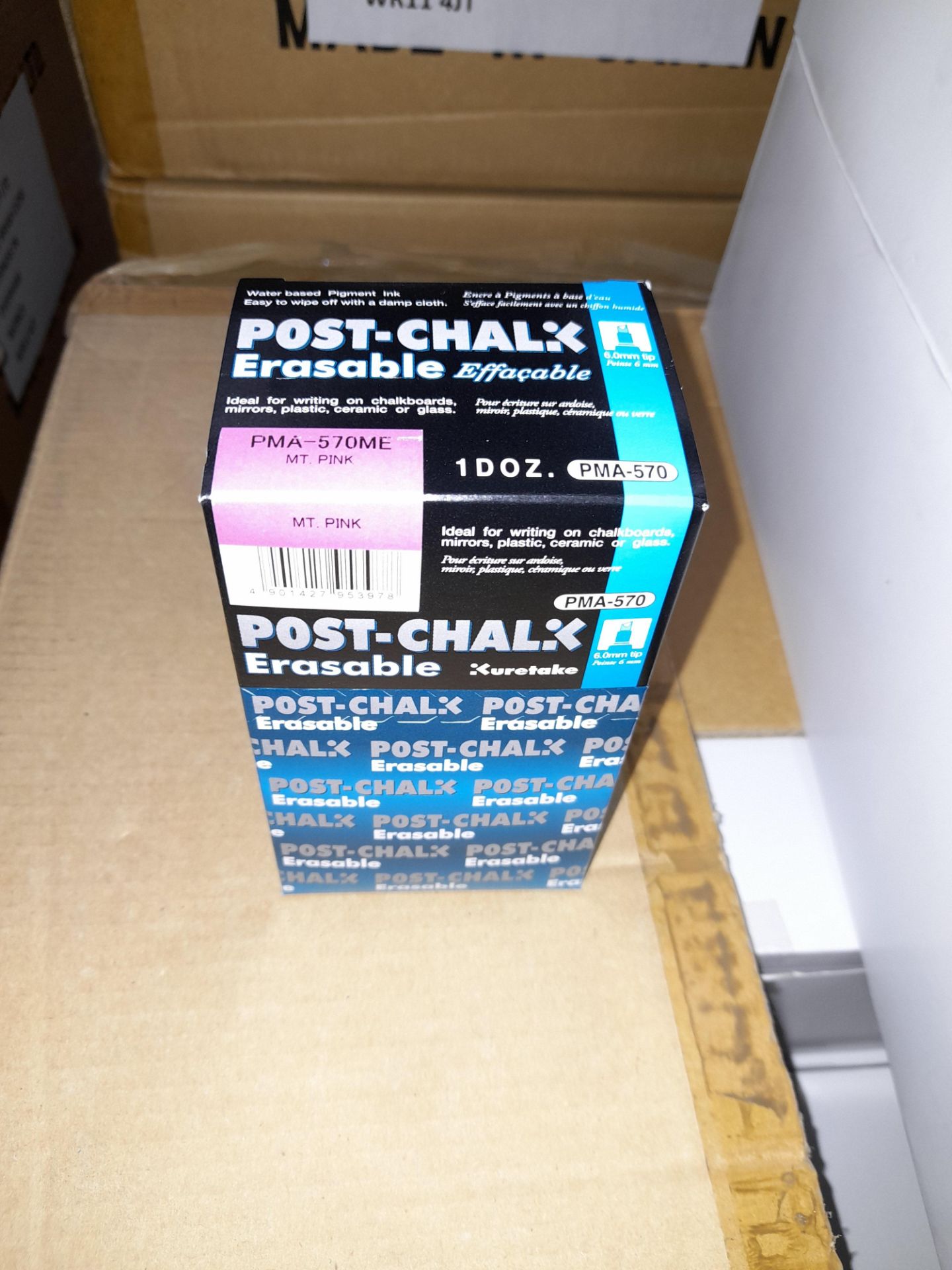 1 x Box of Kuretake Post-Chalk Erasable MT Pink PM - Image 5 of 6