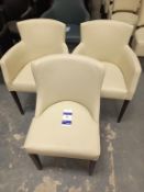 3 Assorted Leather Effect Dining Chairs (Shop soiled)