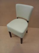 5 x Cream Coloured Leather Effect Dining Chairs