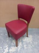 4 x Memphis Standard Wine Coloured Upholstered Chairs
