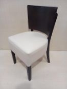 4 x Memphis Solid Back Side Chair with Dark Walnut effect Legs - Boxed