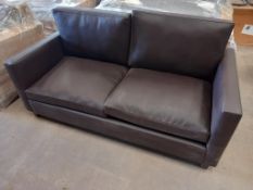 Leather Effect Two-Seater Sofa