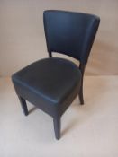 12 x Leather Effect Dining Chairs in Black
