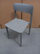 4 x Plastic Clay Coloured Stacking Chairs - Boxed