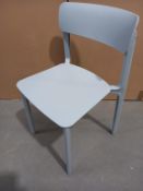 4 x Plastic Pastel Blue Coloured Stacking Chairs - Boxed