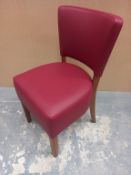 4 x Memphis Standard Wine Coloured Upholstered Chairs