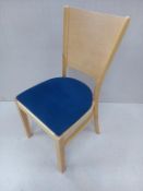 6 x Wooden Frame Upholstered Stacking Chairs