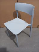 4 x Plastic Pastel Blue Coloured Stacking Chairs - Boxed