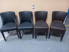 4 x Leather Effect Dining Chairs