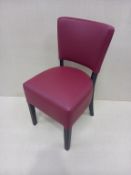 12 x Memphis Vena Chairs - Leather effect wine coloured upholstery