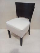 5 x Memphis Solid Back Side Chair with Dark Walnut effect Legs/Backs - Boxed