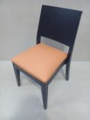7 x Vena Chairs - Jaffa Coloured Seat with Walnut Coloured Legs & Back