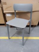 4 x Plastic Clay Coloured Stacking Chairs - Boxed