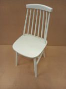 5 x White Spindle Back Wooden Dining Chair