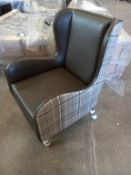 Faux Leather & Upholstered Chair