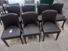 7 x Leather Effect Chairs in Brown