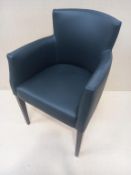 6 x Tub Type Leather Effect Dining Chairs