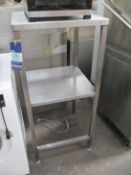 Two tier stainless steel platform table 1150mmx500mmx530mm