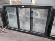 Blizzard BZ-BAR3/SL three door sliding undercounter display fridge