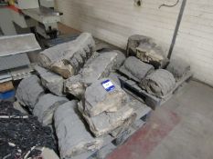 Approx. 22 saddle back stone wall toppers