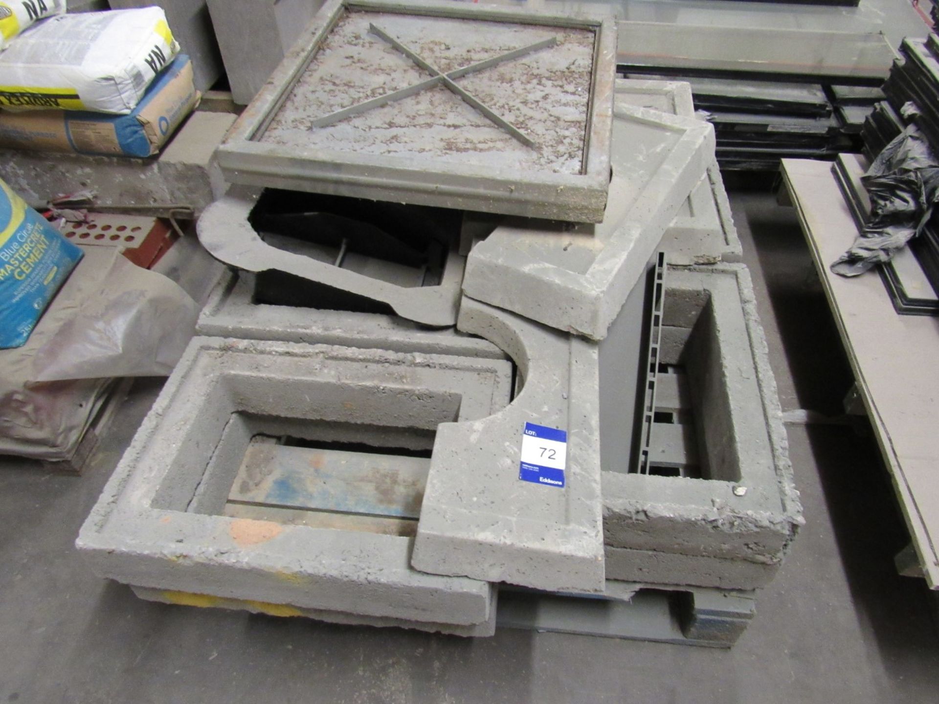 Quantity concrete fairings, drainage items to pallet