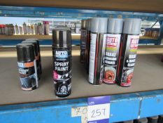 Quantity brake housing cleaner and spray paints