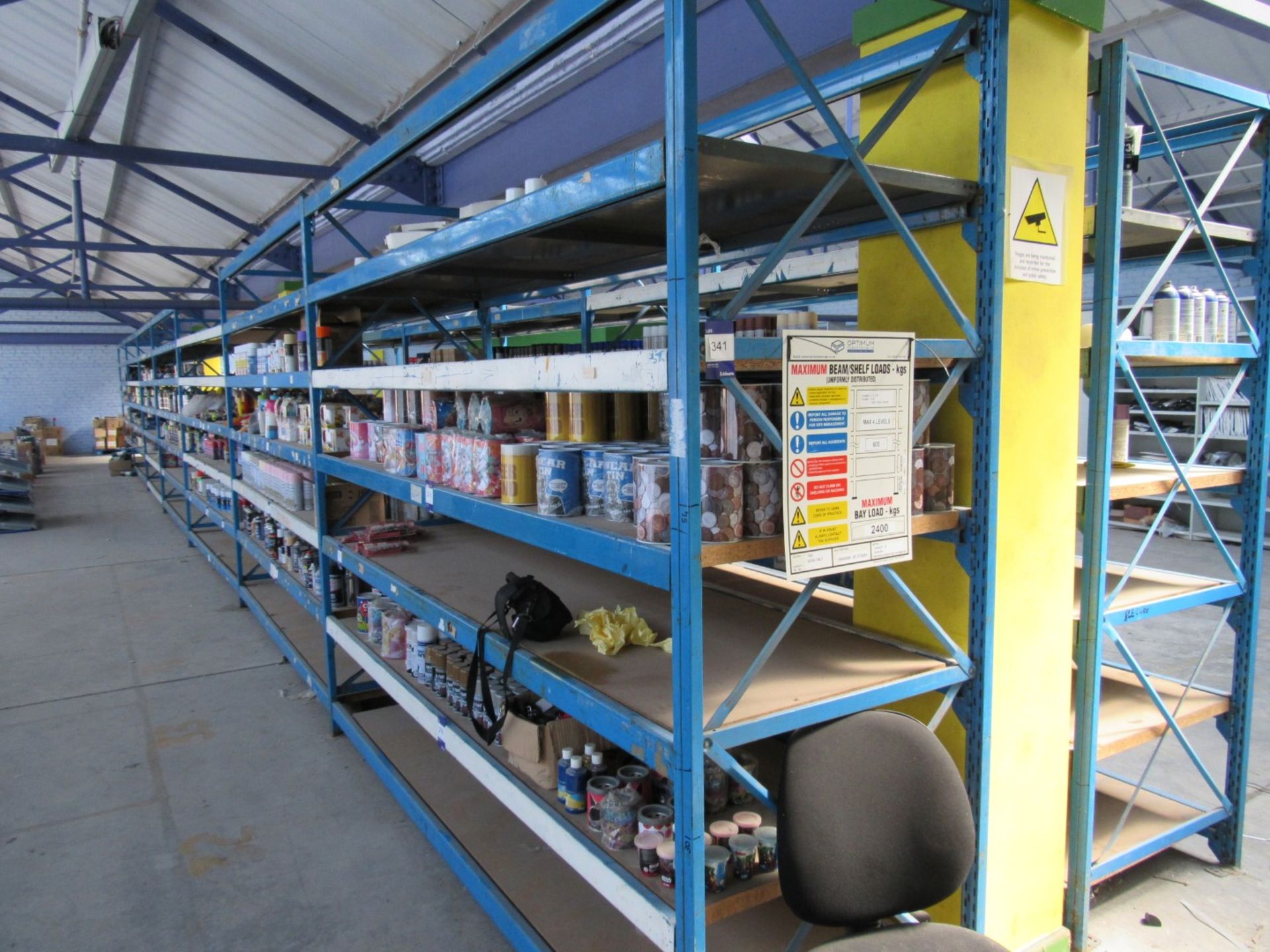 7 bays multi tier boltless shelving 2400 high x 840 wide (Delayed collection until last afternoon of