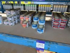 Quantity assorted paints to shelf