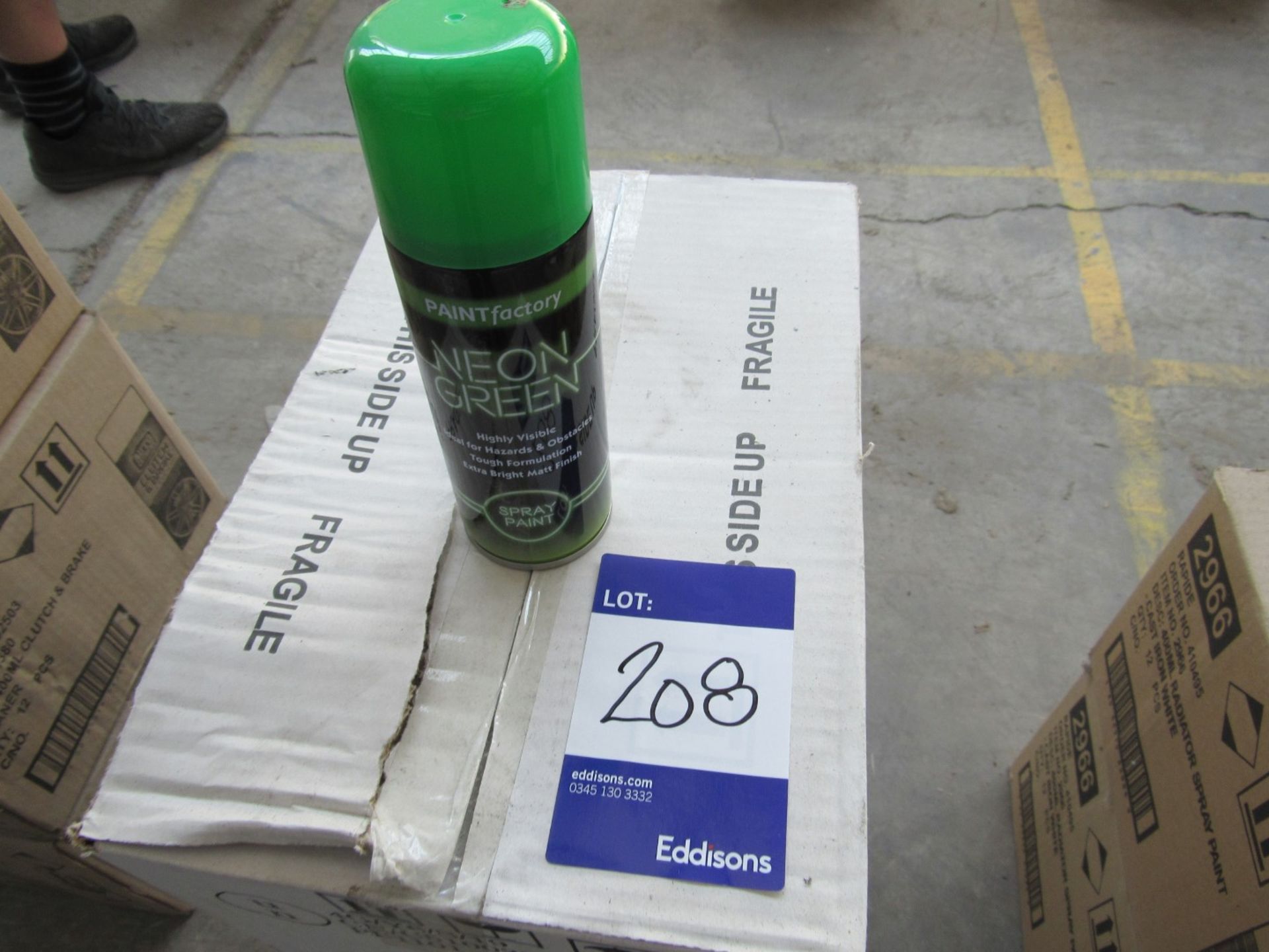 3 boxes neon green spray paint 200ml - Image 2 of 2