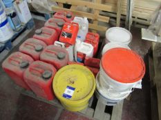 Quantity additives and primers to pallet