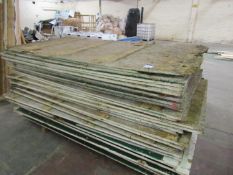 Large quantity chipboard hoardings to stock