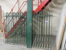 4 steel hooped fence panels with posts 2.7m x 1.74