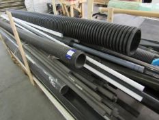 Large quantity various plastic piping