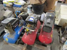 4 various air compressors to pallet