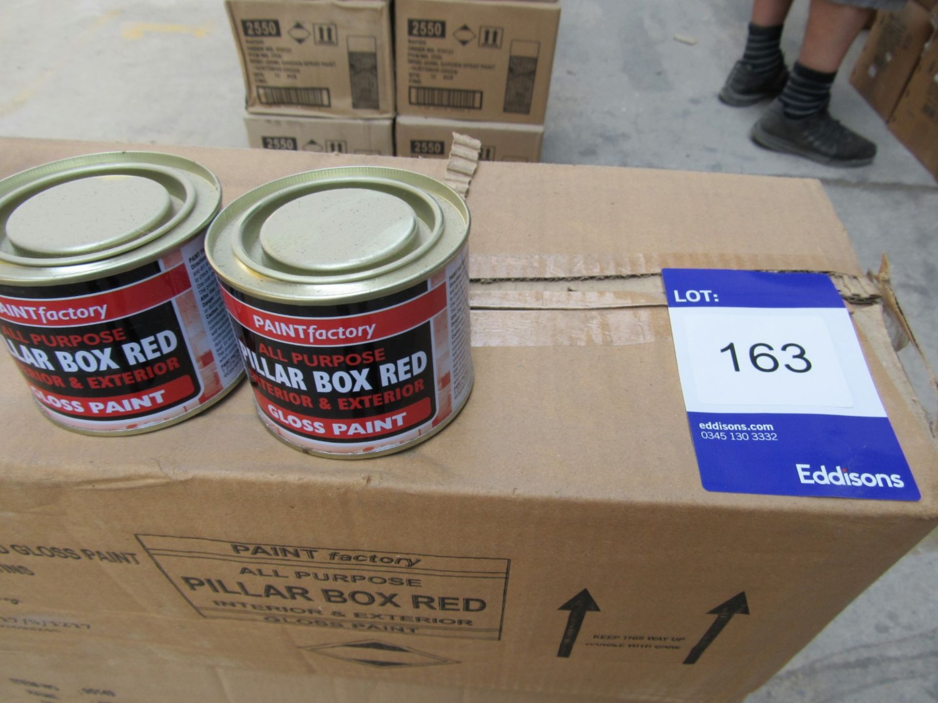 3 boxes 36 tins pillar box red paint 170ml - Image 2 of 2