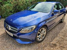 Mercedes-Benz C350e Sport 4 Door Auto Plug-In Hybrid Electric Saloon, colour blue, registration YD16