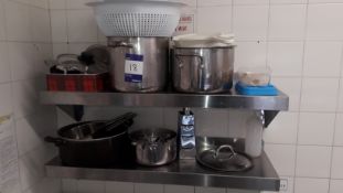 Quantity of Stock Pots, Pans, Mixing Bowls & Pyrex Cookware