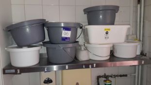 Quantity of Bed Pans & Stainless Steel Shelf