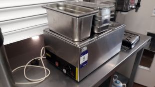 Buffalo S00702 Bains Marie Wet Heat With Pans. Serial Number: 2018041003926