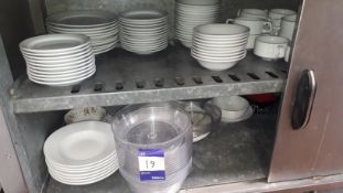 Quantity of Plates, Plastic Heat Retention Lids, Cups and Misc Items