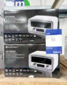 2 x Soundmaster UR190WE Digital Radio with Alarm & USB Charging