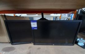 2 x Elite Display E231 computer monitors & bracketry