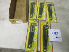 Assorted BearGrip Long Reach Hexagon Key Sets on Ring (Unused)