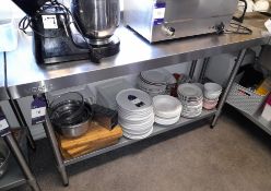 Stainless Steel Prep Table with Undershelf 1500 x 600mm